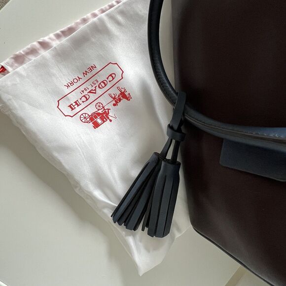 Coach Legacy Haley Satchel Purse Two-Tone Brown Navy NWT $328 + Dust Bag - Picture 12 of 13